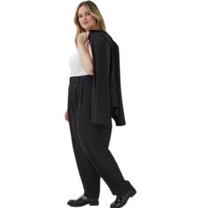 Joe Fresh Plus Black Pleated Trouser Pants Women’s Size 16W New with Tags